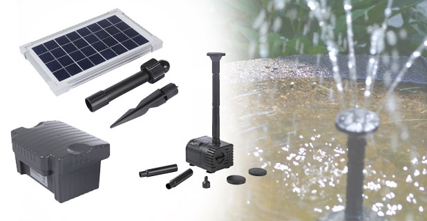 AquaJet Solar Water Fountain Pump Kits