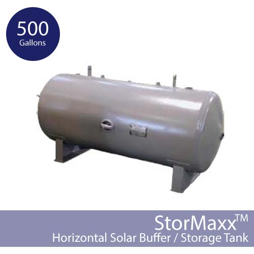 500 Gallon Pressurized Buffer Tank Horizontal and Noninsulated Shop
