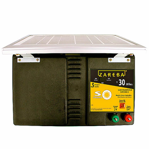 30 Mile Low Impedence Solar Powered Fence Charger