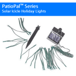 PatioPal Series Solar Icicle Holiday Lights
