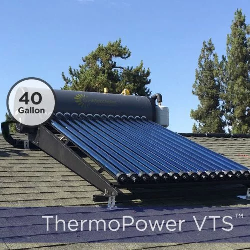 ThermoPower VTS 15 Tube / 40G Thermosyphon Solar Hot Water Kit With Heat Pipes - Image 1