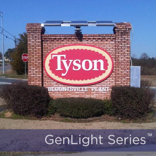 Outdoor Solar Sign Light for Entrance & Surface Signs GenLight 4X