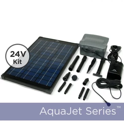 Solar Water Fountain Pump with Battery Backup 24V AquaJet Pro Kit - Image 2
