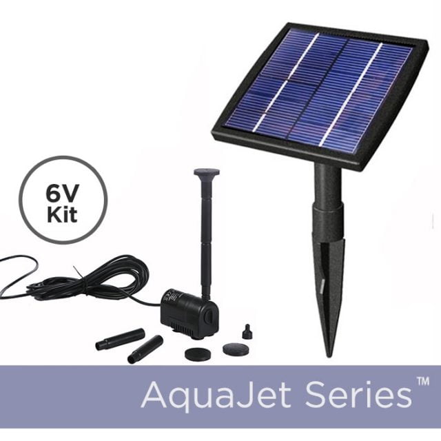 Solar Powered Pond with Small Fountain Pump Kit Silicon Solar