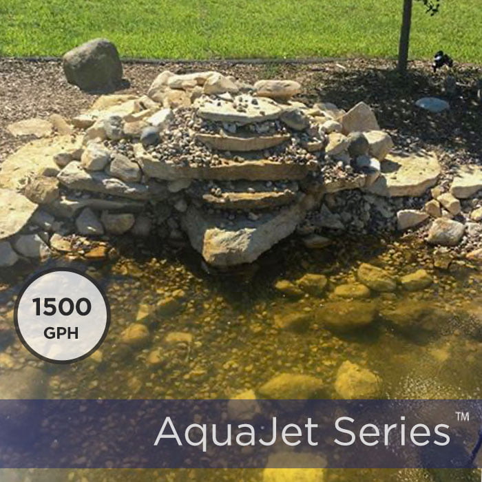 Solar Waterfall Pump Kit Direct Daylight 1500GPH with Brushless Pump by