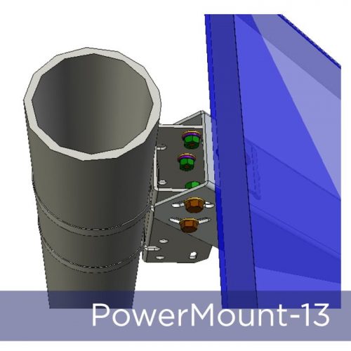 Side of Pole Solar Panel Mounting System by Silicon Solar for 5-13IN Solar Panel - Image 2