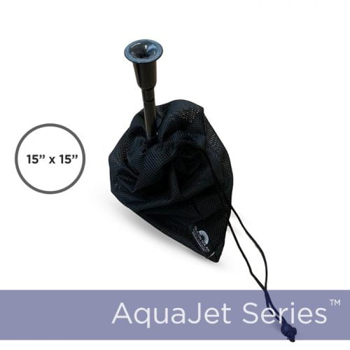 Pump Barrier Bag, 15"x 15" Pond Pump Filter Bag, Black Media Bag Large Pump Mesh Bag for Pond Biological Filters - Image 1
