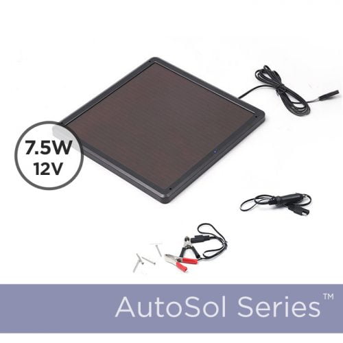 7.5 Watt 12V Solar Car Battery Trickle Charger Maintainer