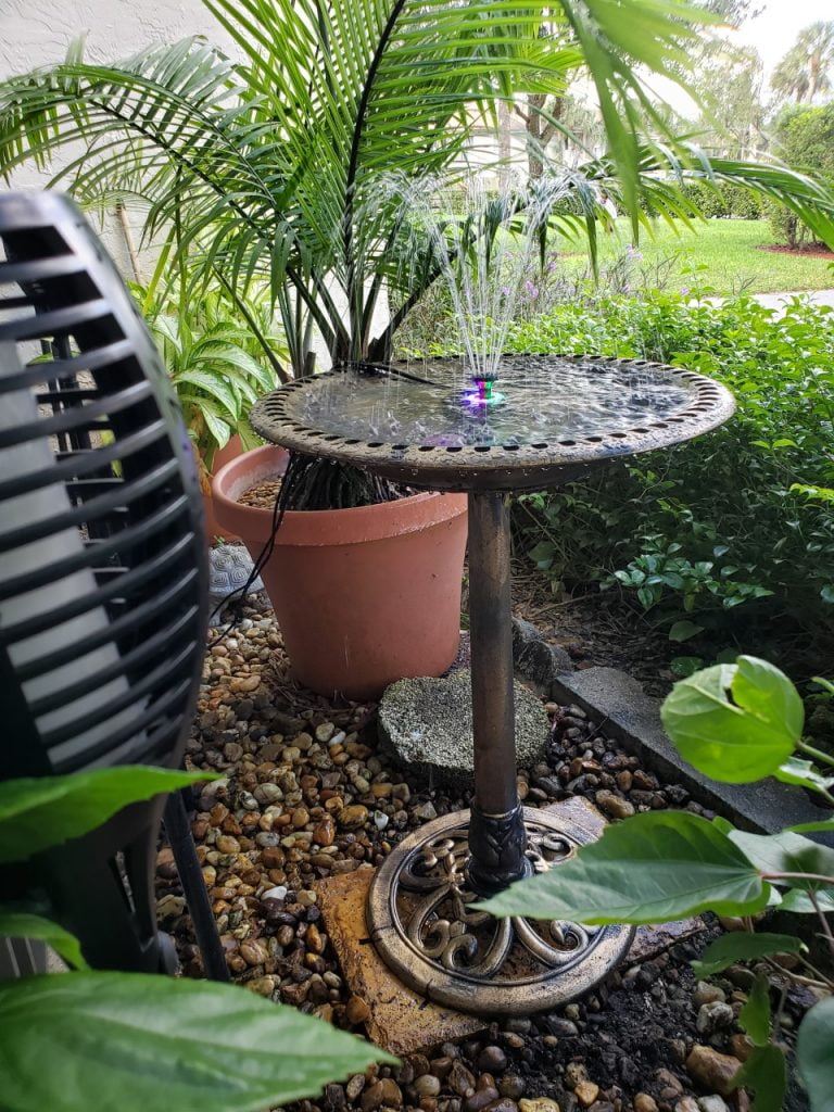 Oval Shaped Table Stand Solar Powered Fountain