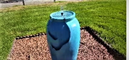 Blue Vase Solar Powered  Fountain Kit