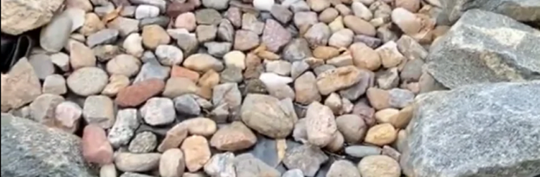 Solar Powered Rocky Stone Small Pond Fountain