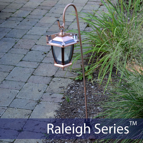 Ground Stake Solar Lighting Garden Lights 4 Pack Raleigh Series Solar Garden Lights